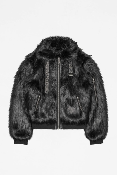 Racer Worldwide Black Fur Bomber