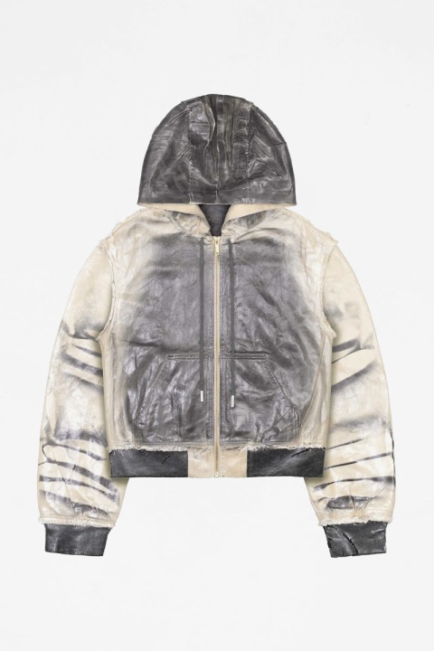 Racer Worldwide Beige Denim Waxed Bomber