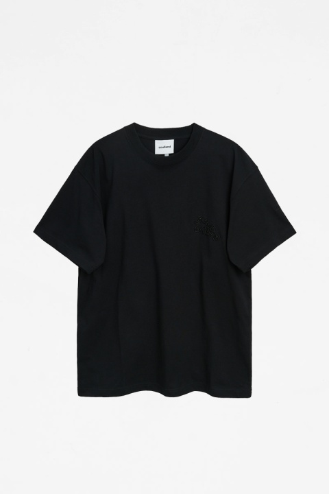 Soulland Kai Beaded Logo Tee - Black