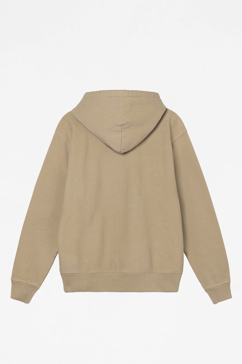 Stussy Overdyed Stock Logo Hoodie - Khaki