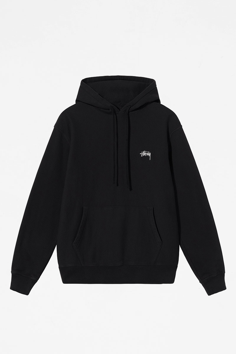 Stussy Overdyed Stock Logo Hoodie - Black