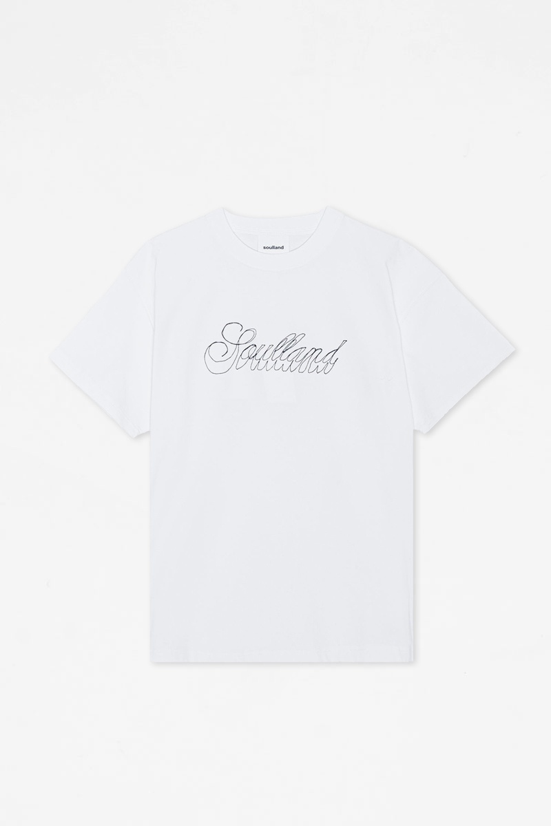 Soulland Hand Drawn Logo Tee - White