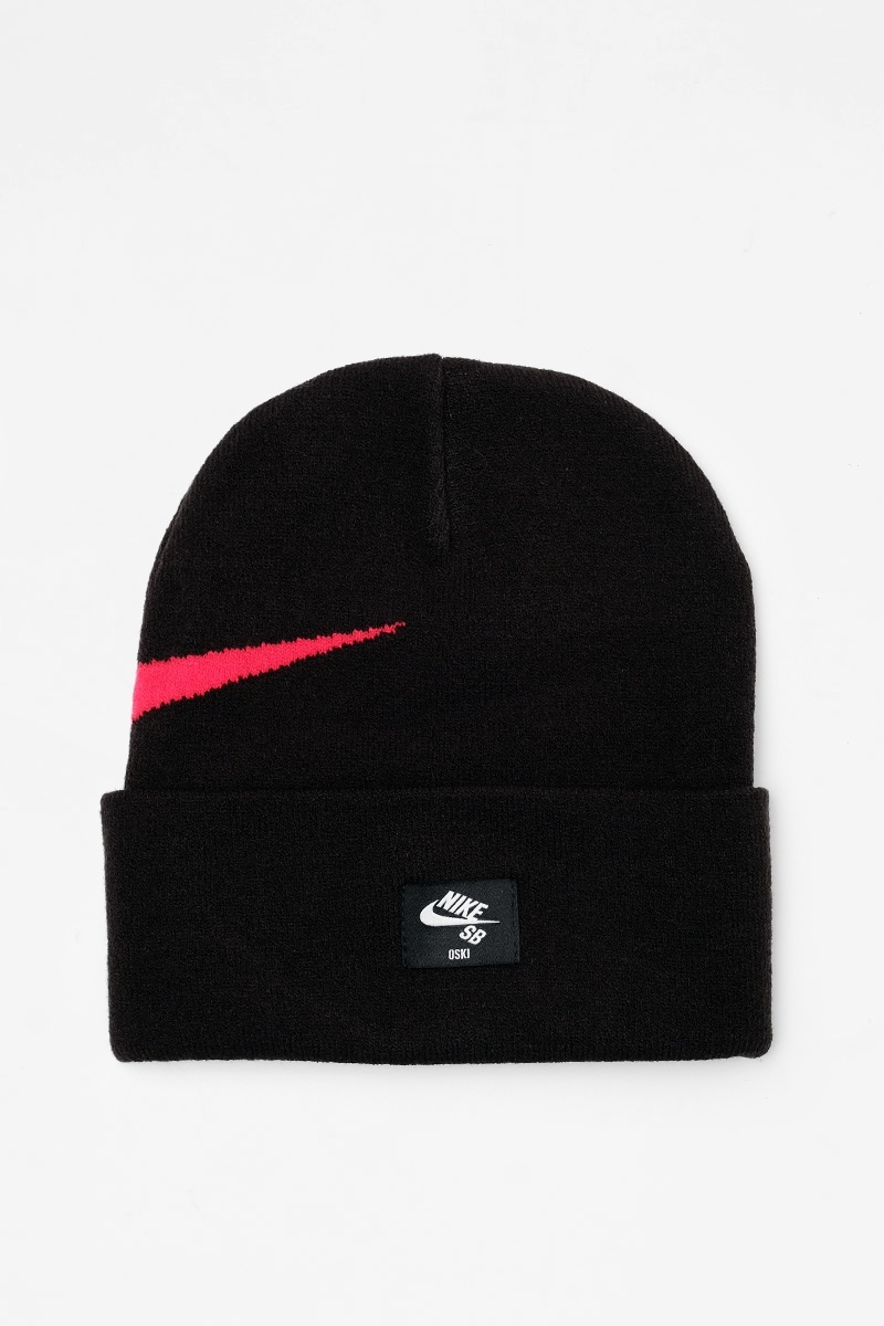Nike SB OSKI Utility Beanie - Black/Univeristy Red