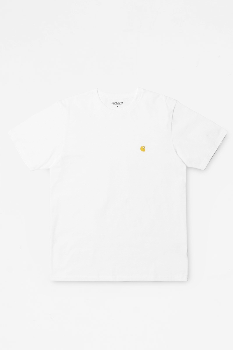 Carhartt WIP Chase Tee - White/Gold