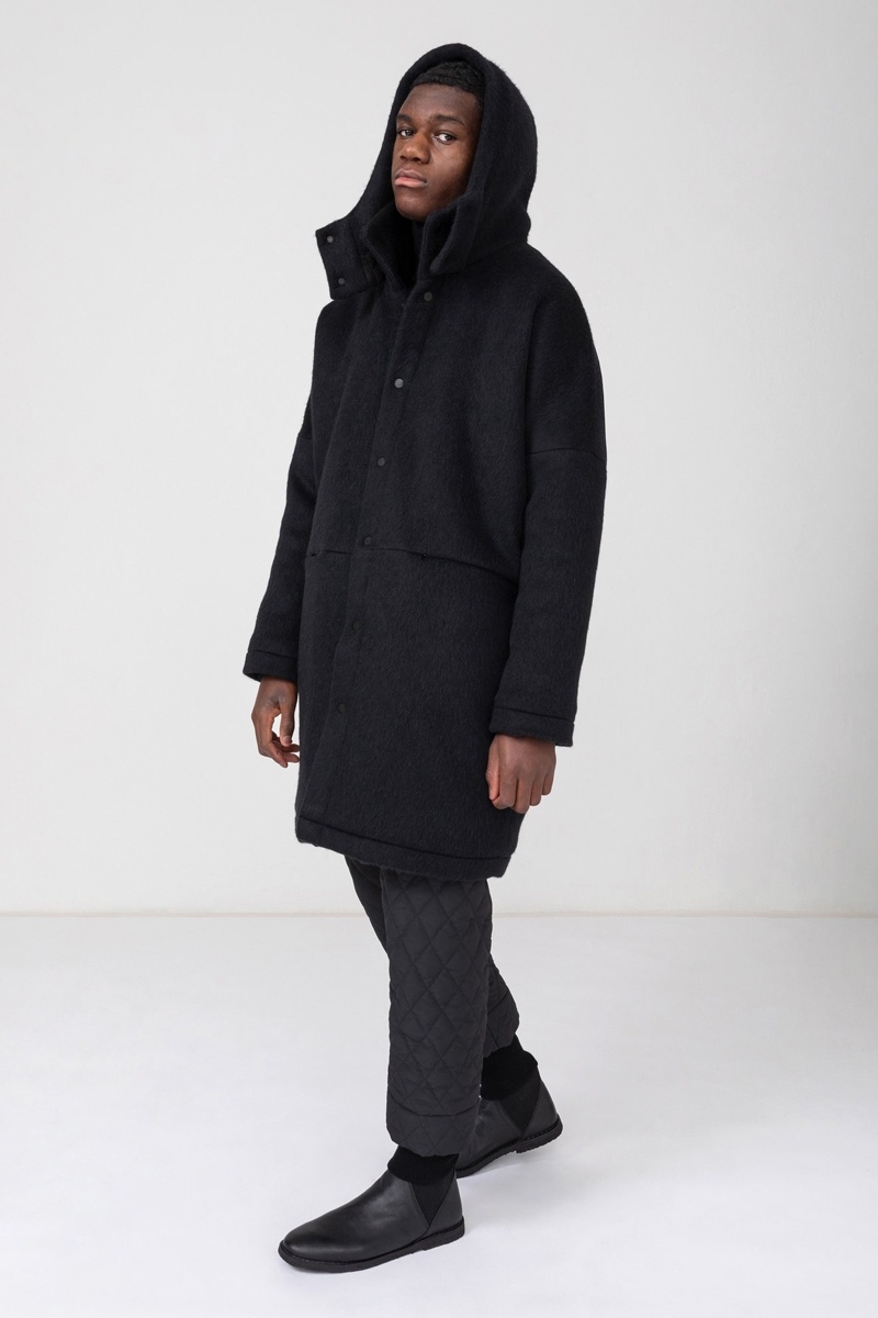 Nomen Nescio Loose Woollen Coat - Black