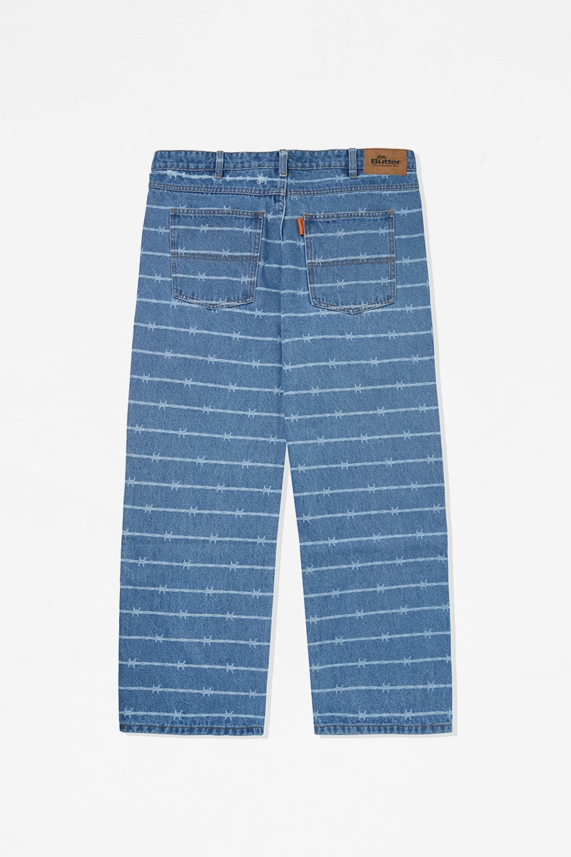 Butter Goods Barbwire Denim Pants - Washed Indigo