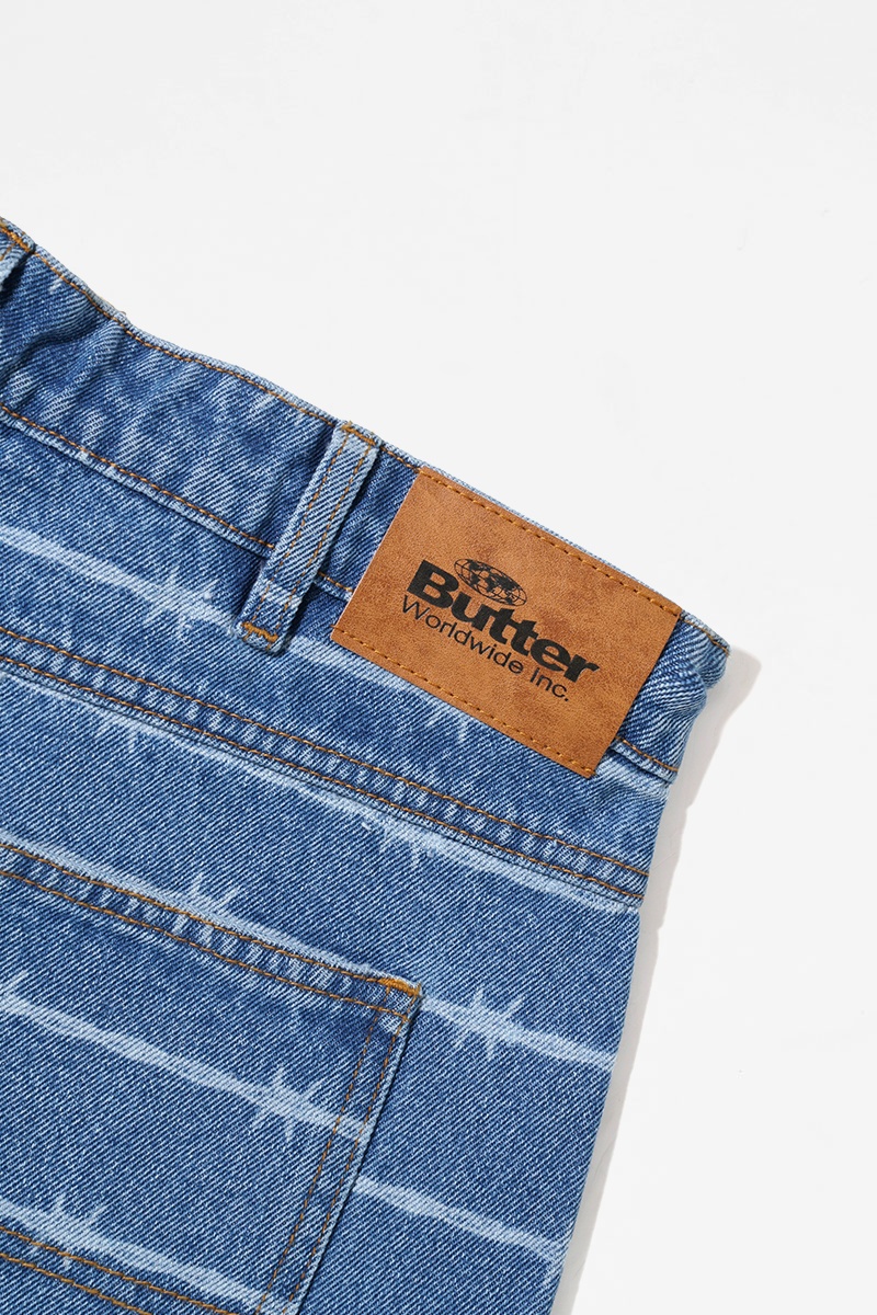 Butter Goods Barbwire Denim Pants - Washed Indigo