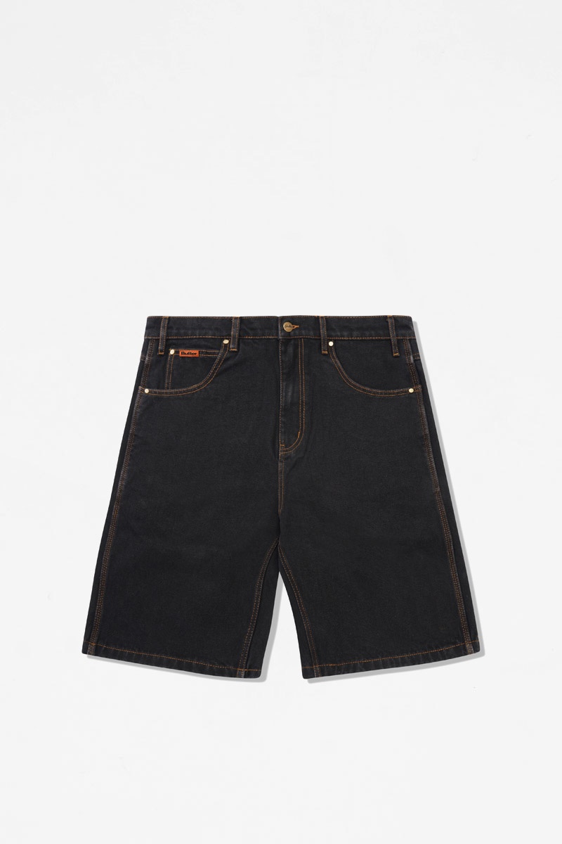 Butter Goods Baggy Denim Shorts - Washed Black