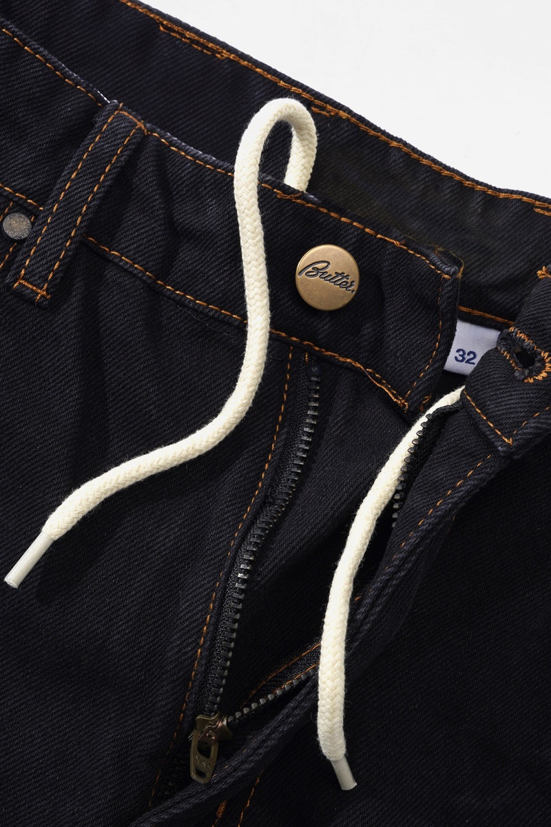 Butter Goods Baggy Denim Shorts - Washed Black