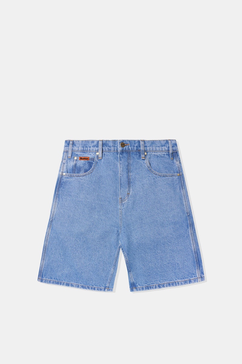 Butter Goods Baggy Denim Shorts - Washed Indigo