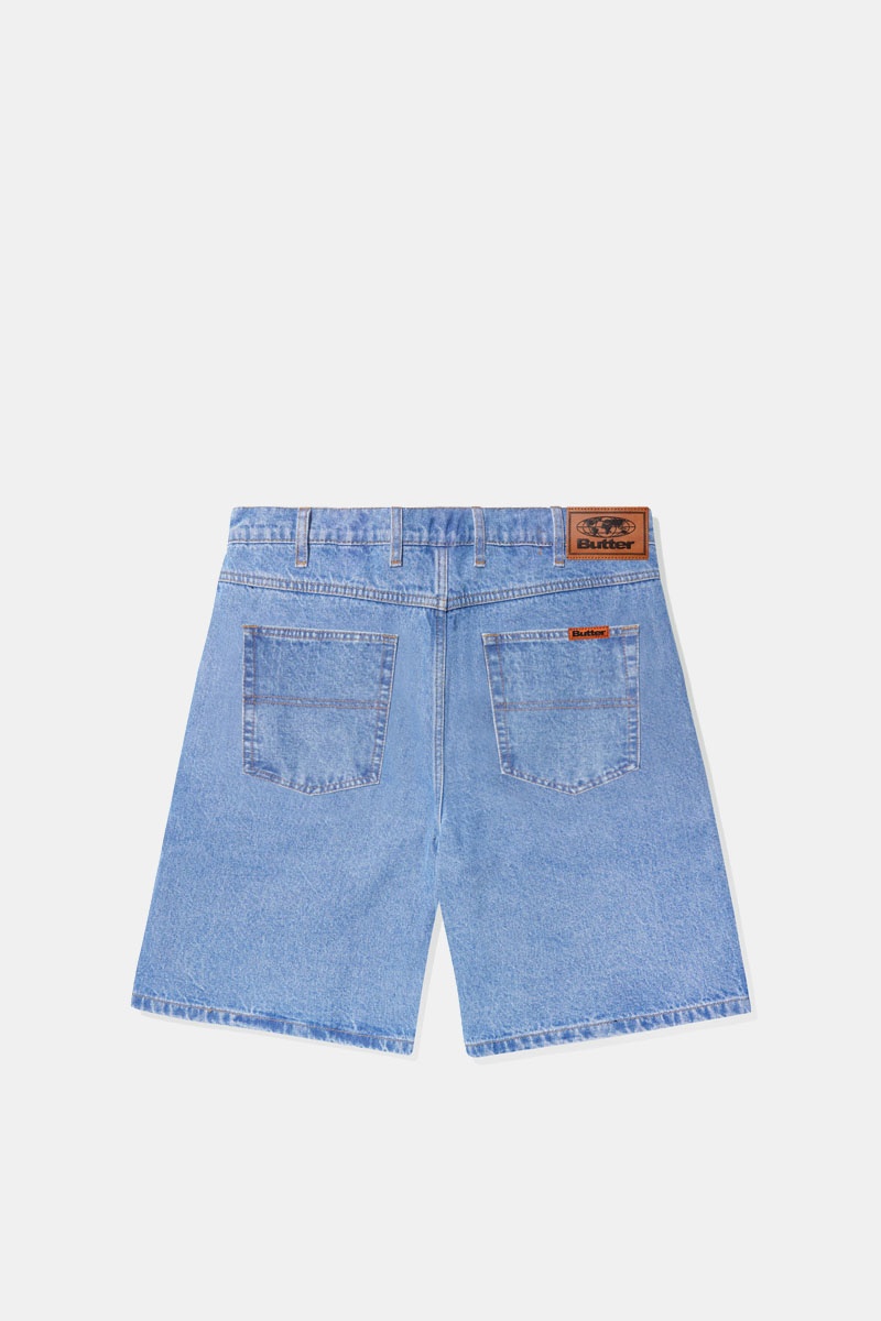 Butter Goods Baggy Denim Shorts - Washed Indigo