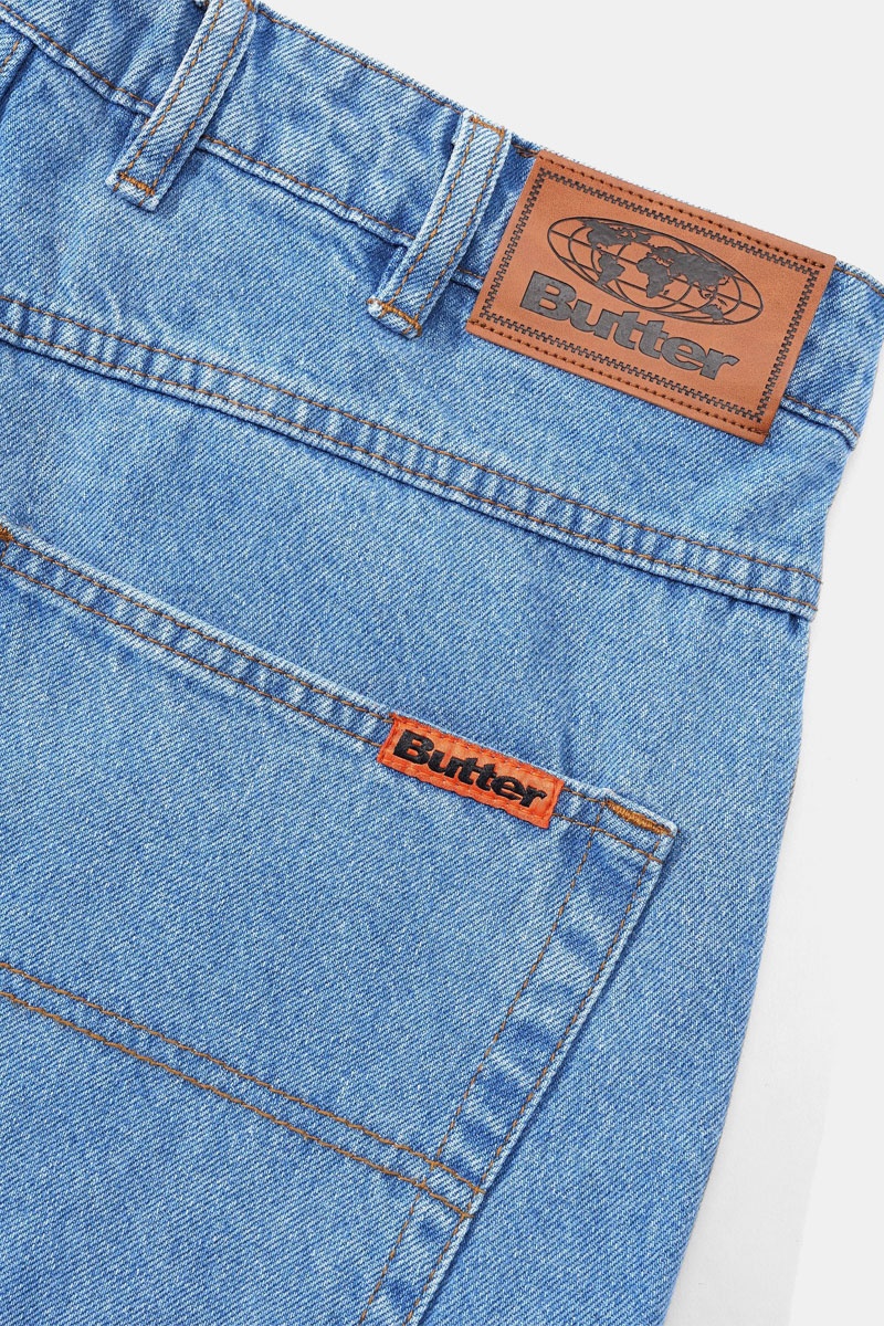 Butter Goods Baggy Denim Shorts - Washed Indigo