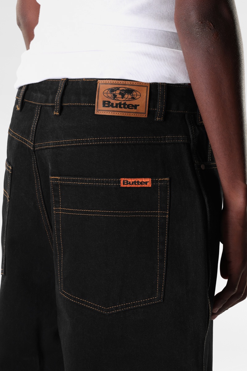 Butter Goods Baggy Denim Jeans - Washed Black