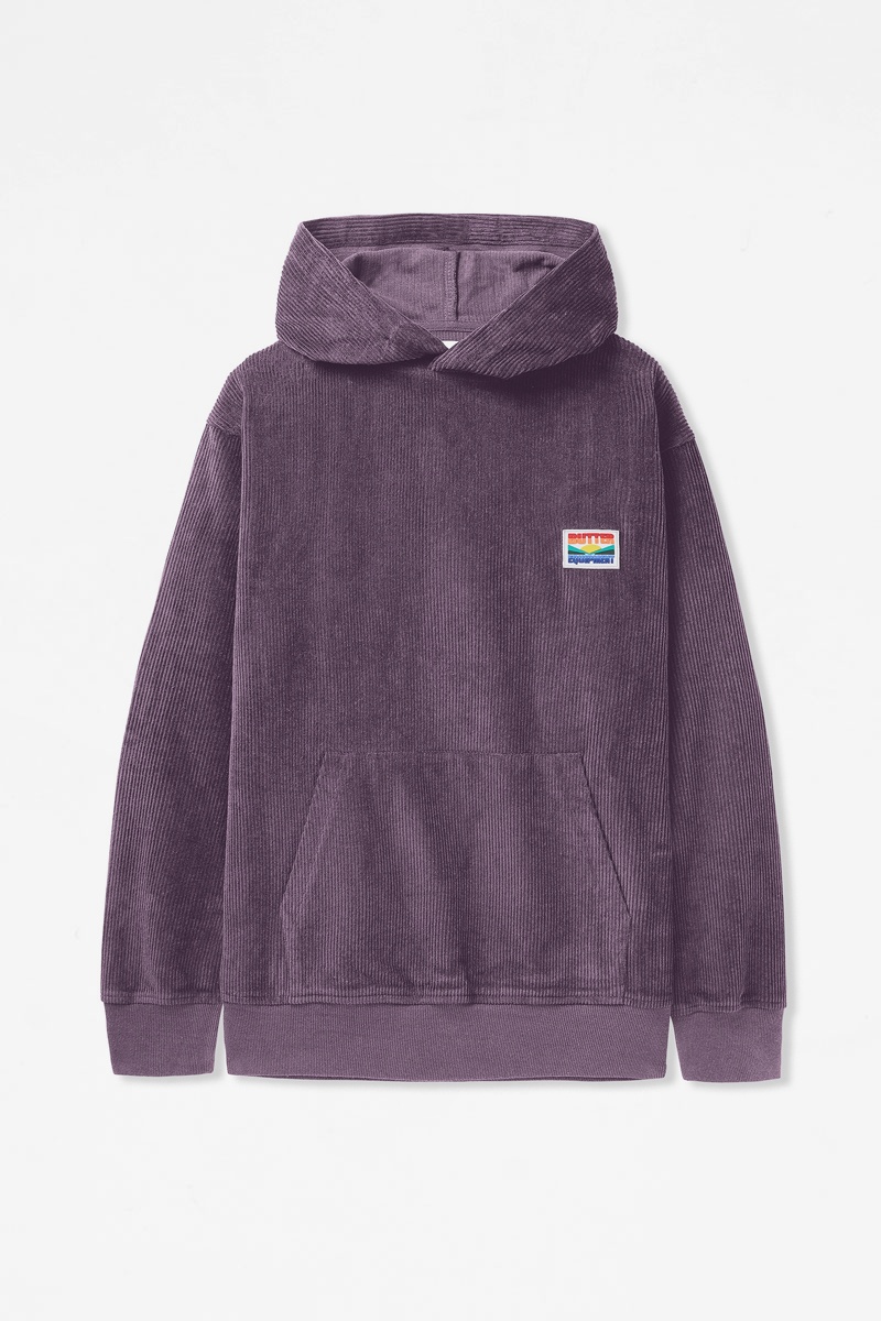 Butter Goods High Wale Cord Pullover Hood - Mauve