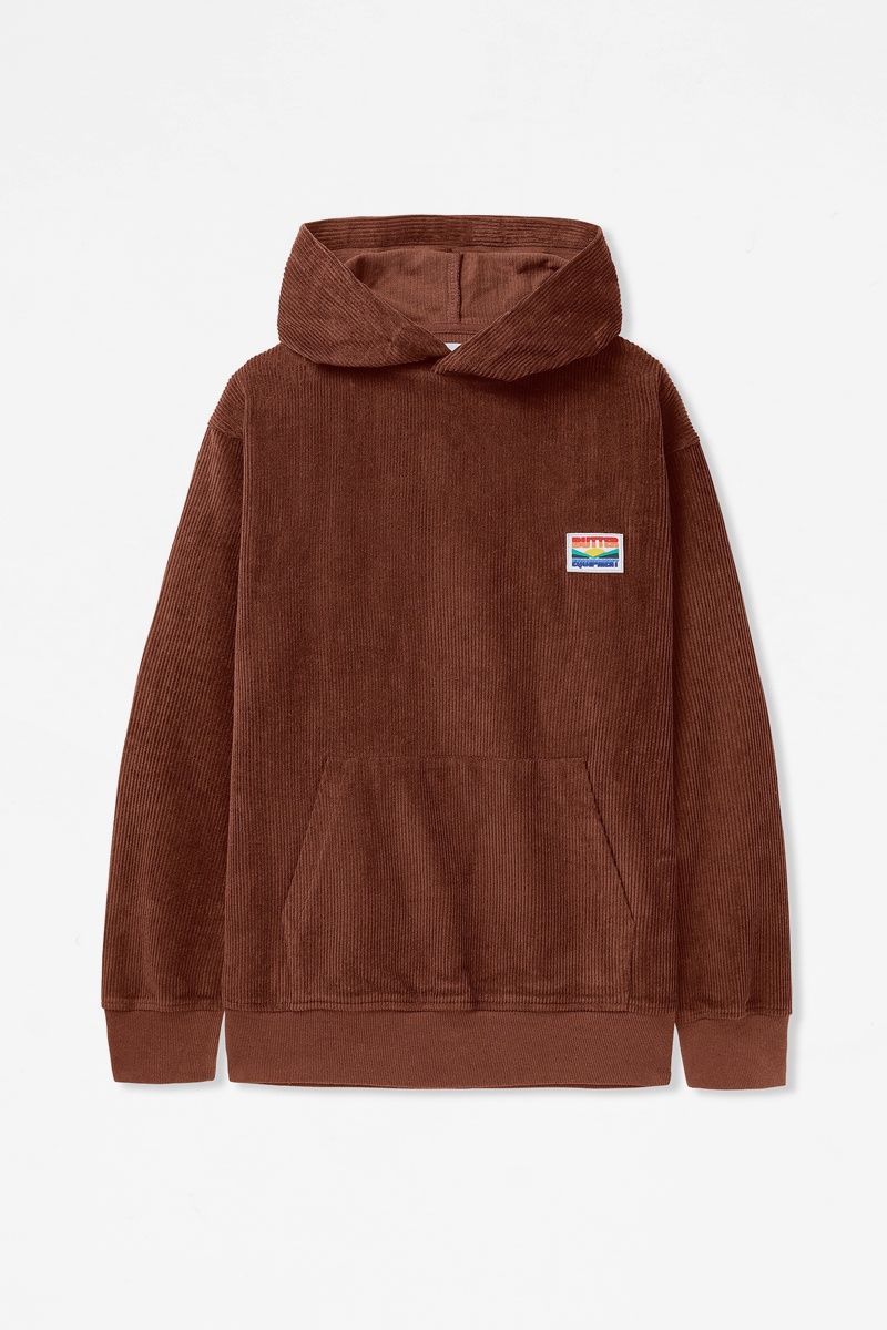 Butter Goods High Wale Cord Pullover Hood - Rust