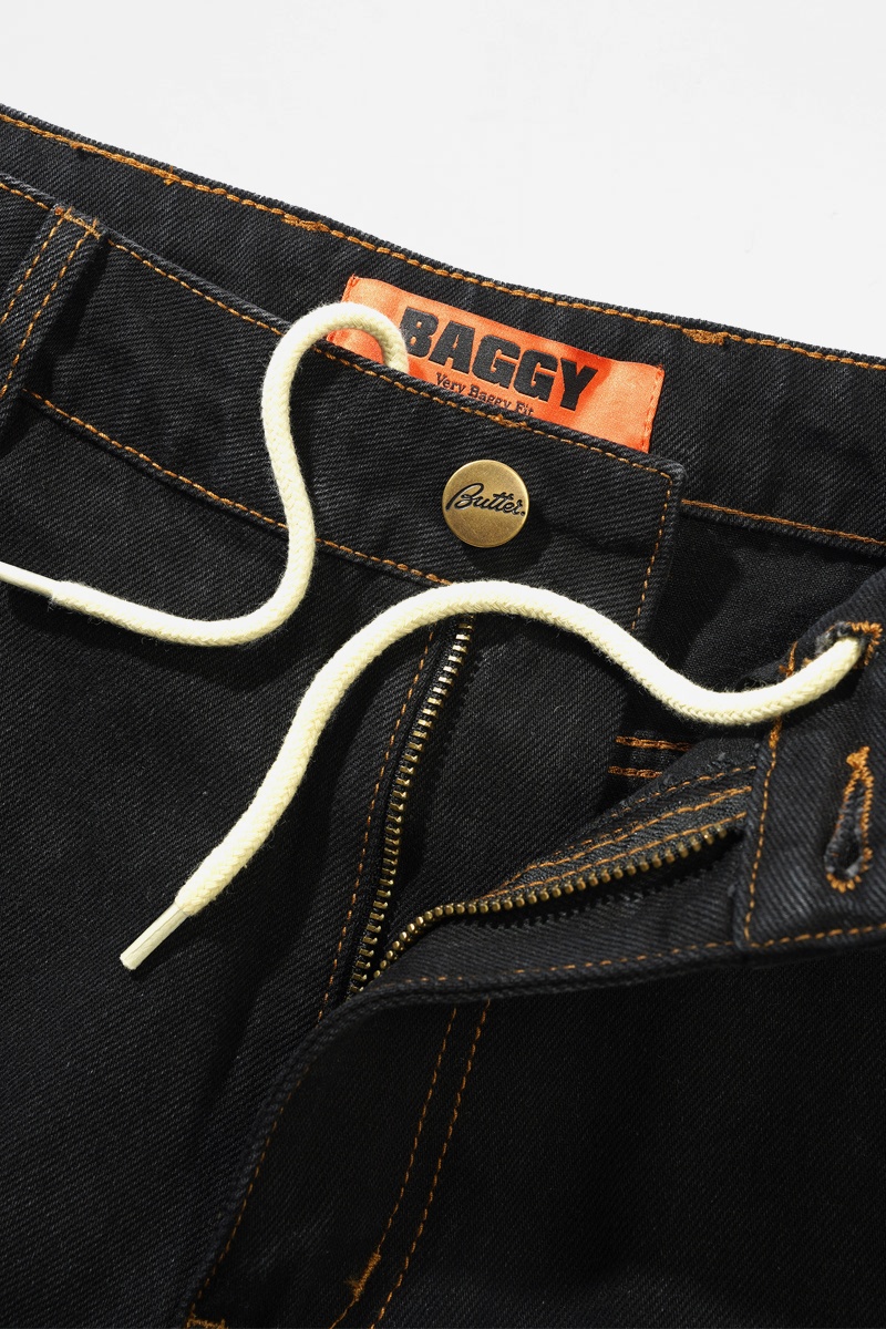Butter Goods Baggy Denim Jeans - Washed Black