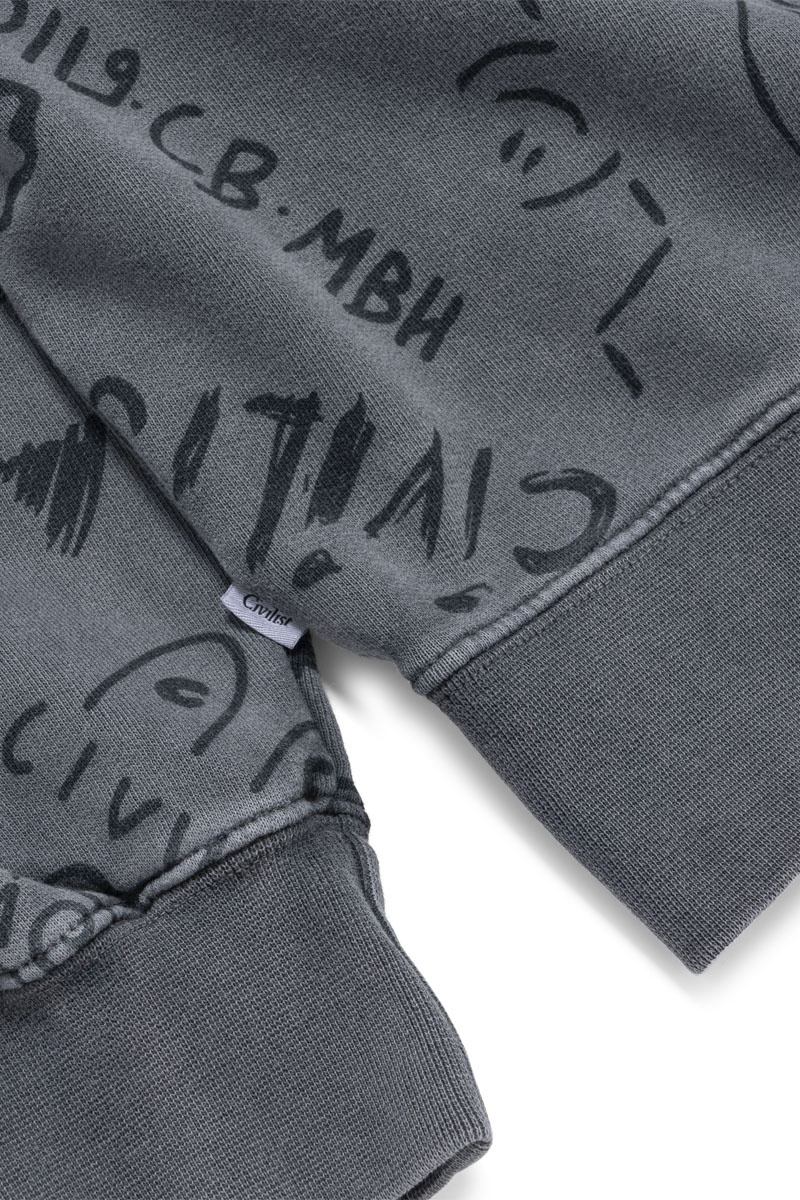 Civilist Team AOP Hood - Washed Black