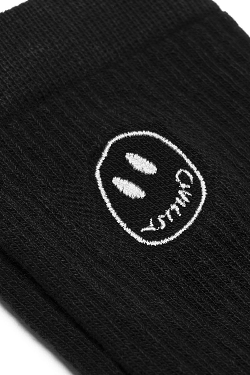 Civilist Mono Smiler Socks - Black