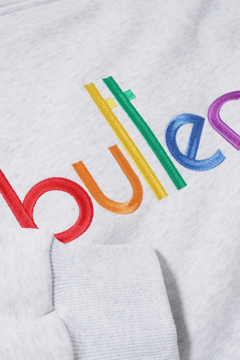 Butter Goods Colours Embroidered Hoodie - Ash Grey