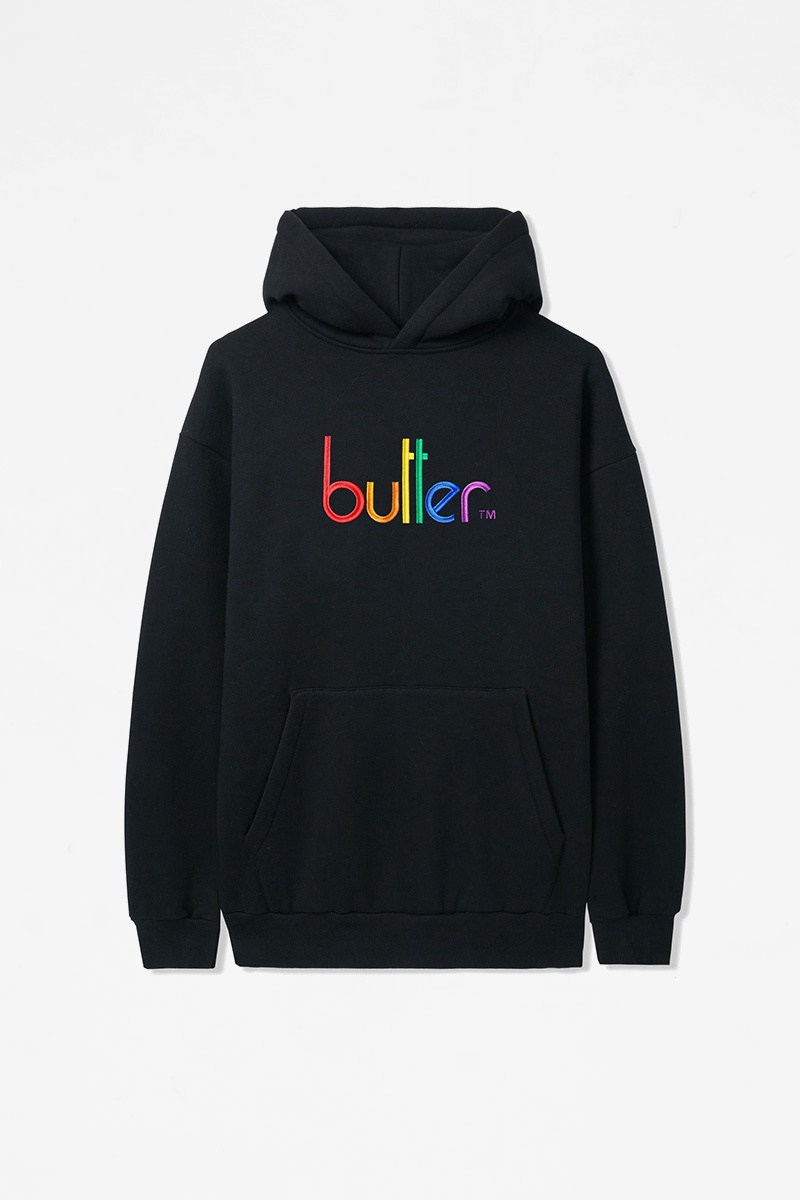 Butter Goods Colours Embroidered Hoodie - Black