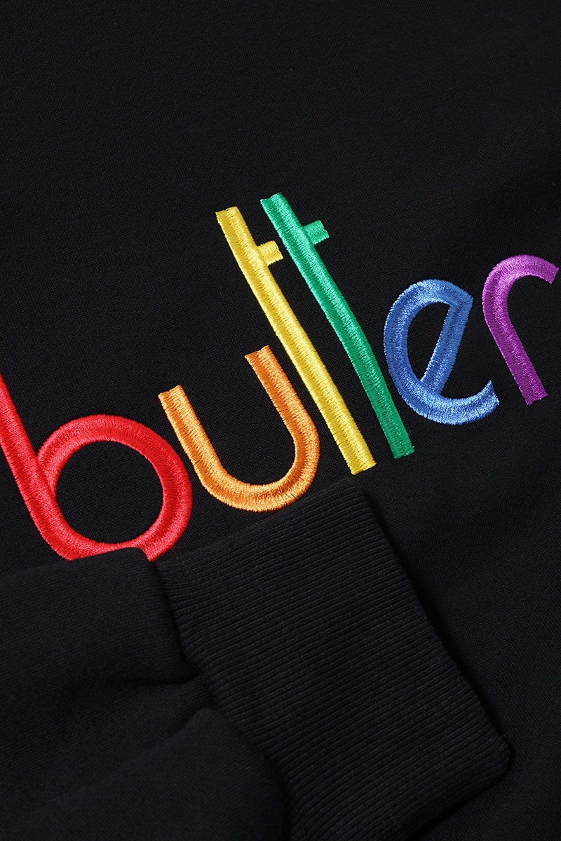 Butter Goods Colours Embroidered Hoodie - Black