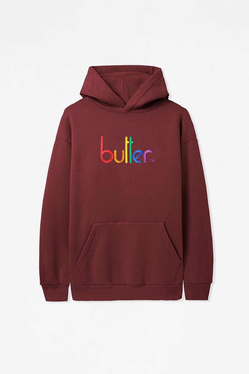 Butter Goods Colours Embroidered Hoodie - Plum