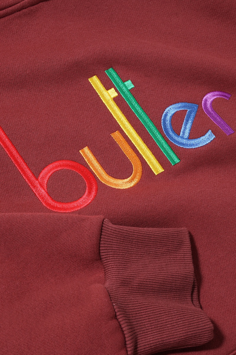 Butter Goods Colours Embroidered Hoodie - Plum
