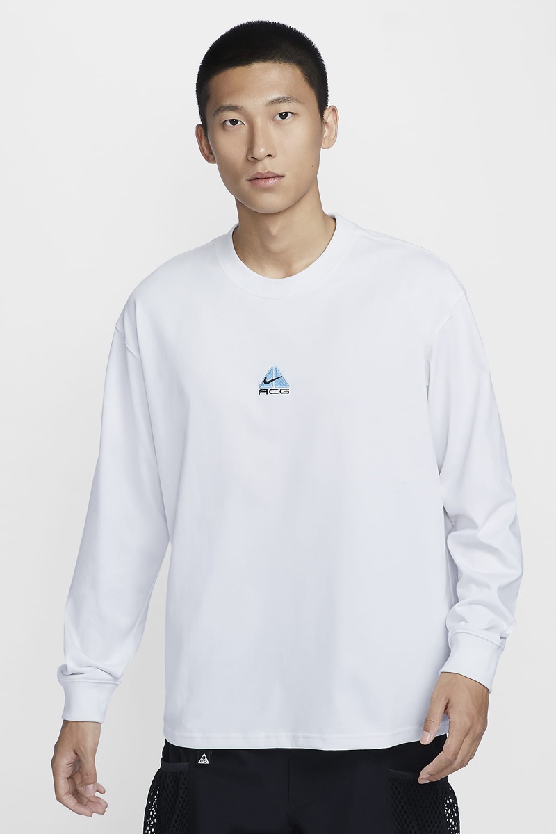 Nike ACG Lungs Logo LS Tee - Summit White/Aquarius Blue