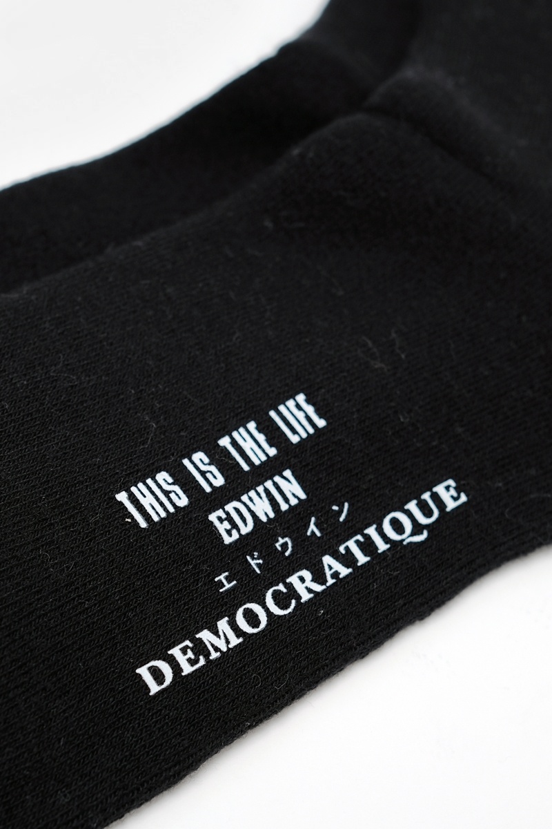 Edwin x Democratique Tube Sock - Black
