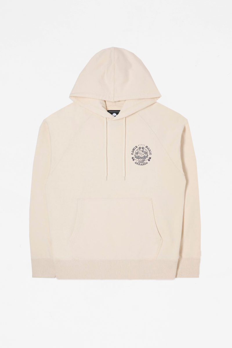 Edwin Music Channel Hoodie - Whisper White