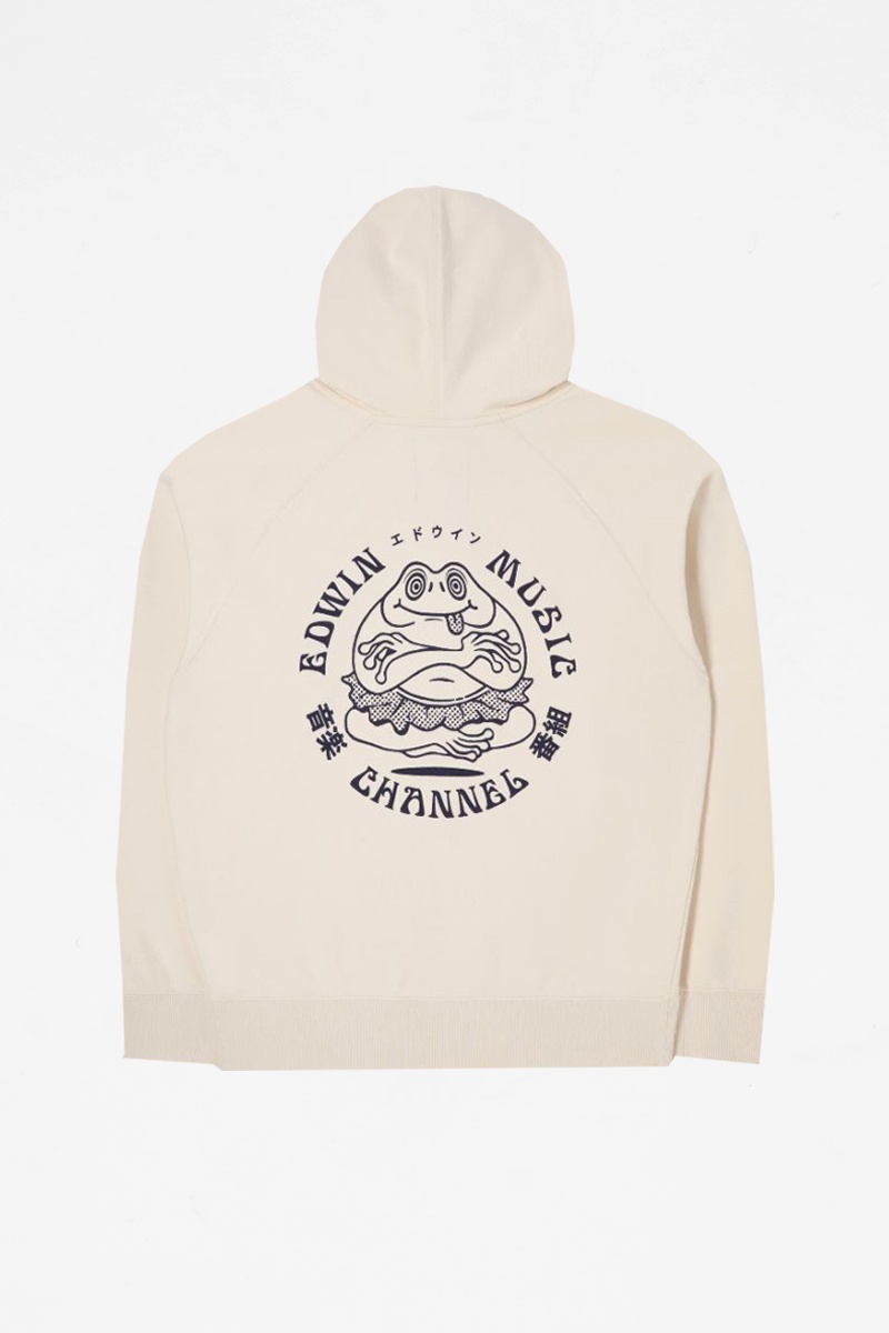 Edwin Music Channel Hoodie - Whisper White