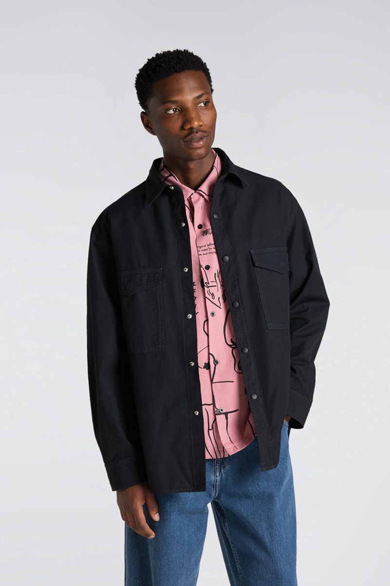 Edwin Big Shirt LS - Black