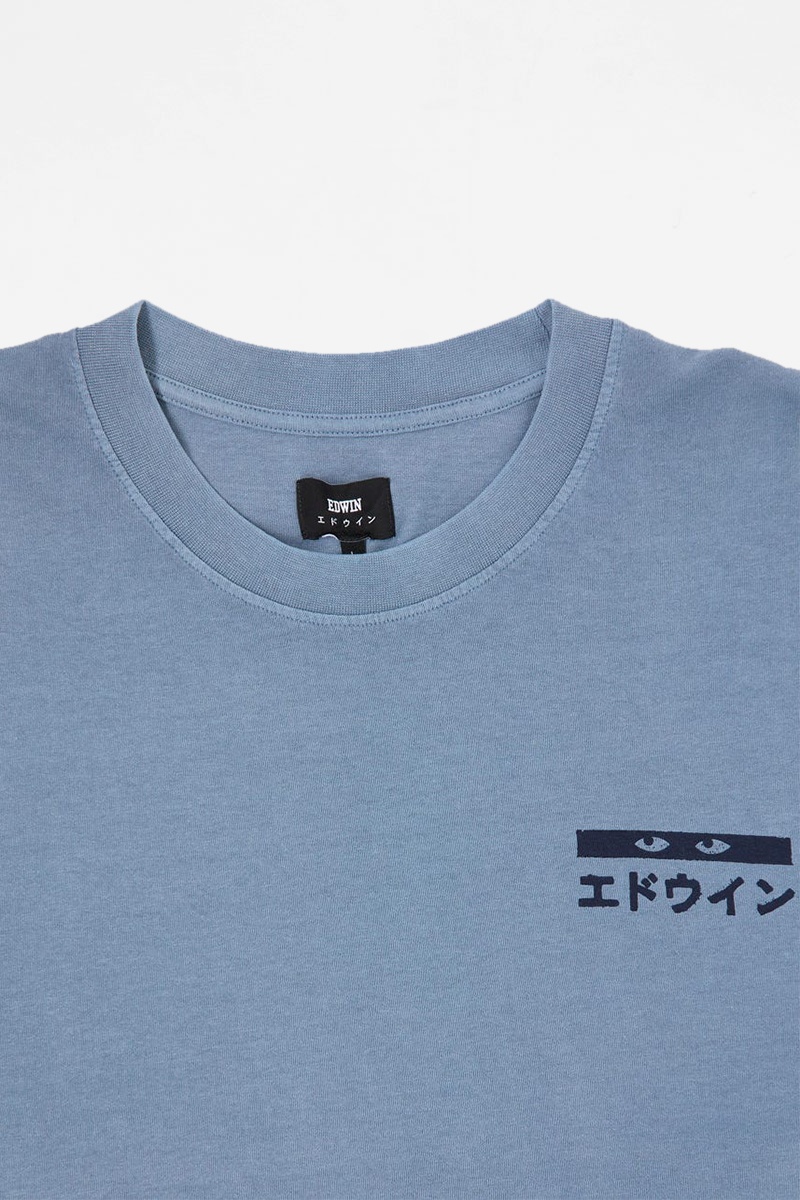 Edwin Hanadorobo V Natural LS Tee - Indigo