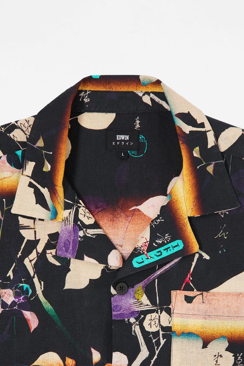Edwin Hiroshige Shirt - Hiroshige Dark AOP