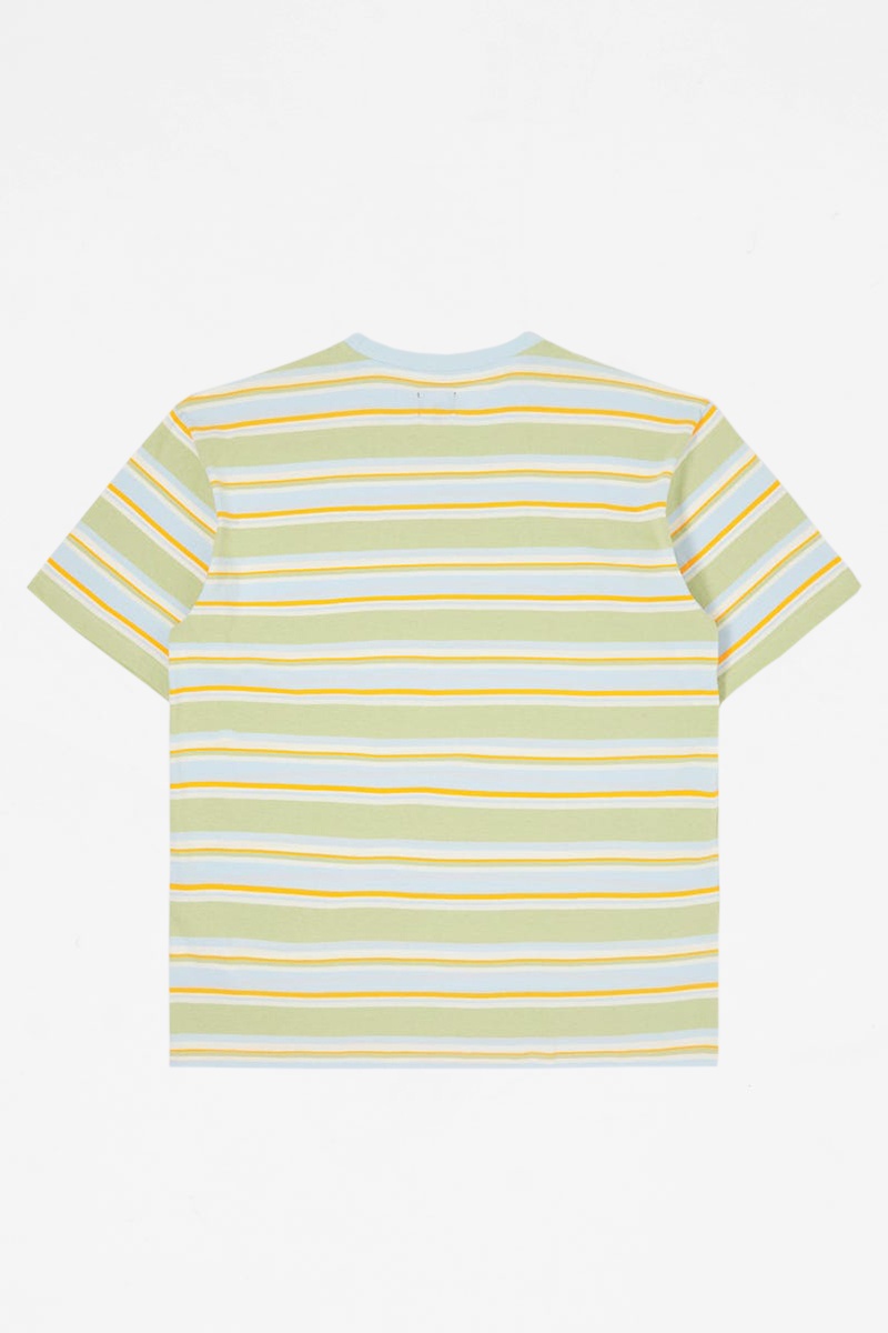 Edwin Quarter Tee - Frosty Green/Blue