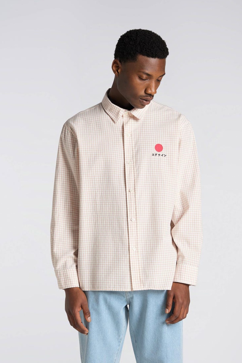 Edwin Red Dot Shirt LS - Dusty Rose