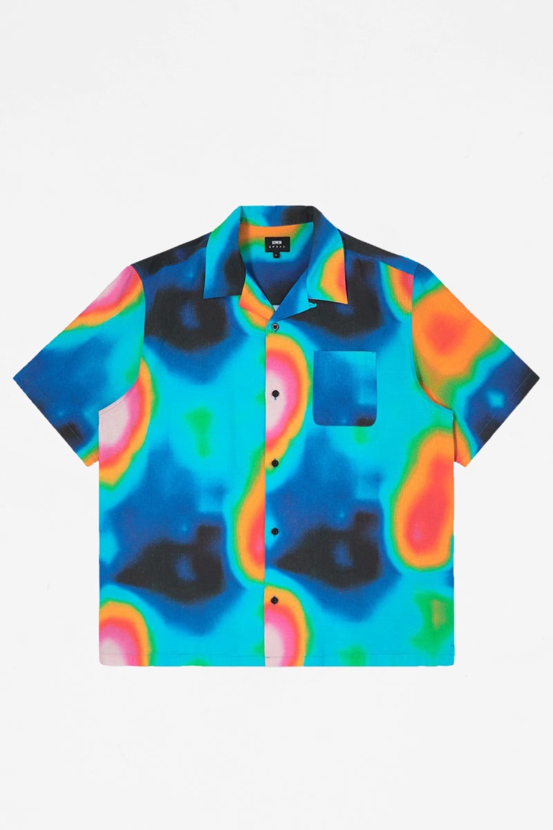 Edwin Terahertz Shirt - Terahertz Blue AOP