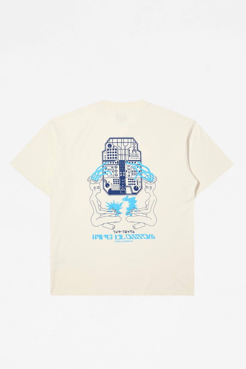 Edwin Wire Blossom Tee - Whisper White
