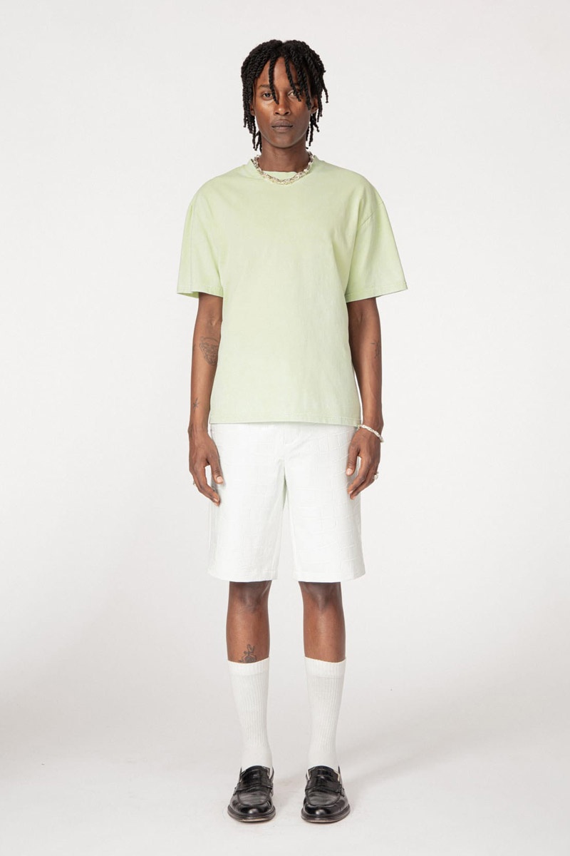 Han Kjobenhavn Boxy Tee - Pale Green Acid