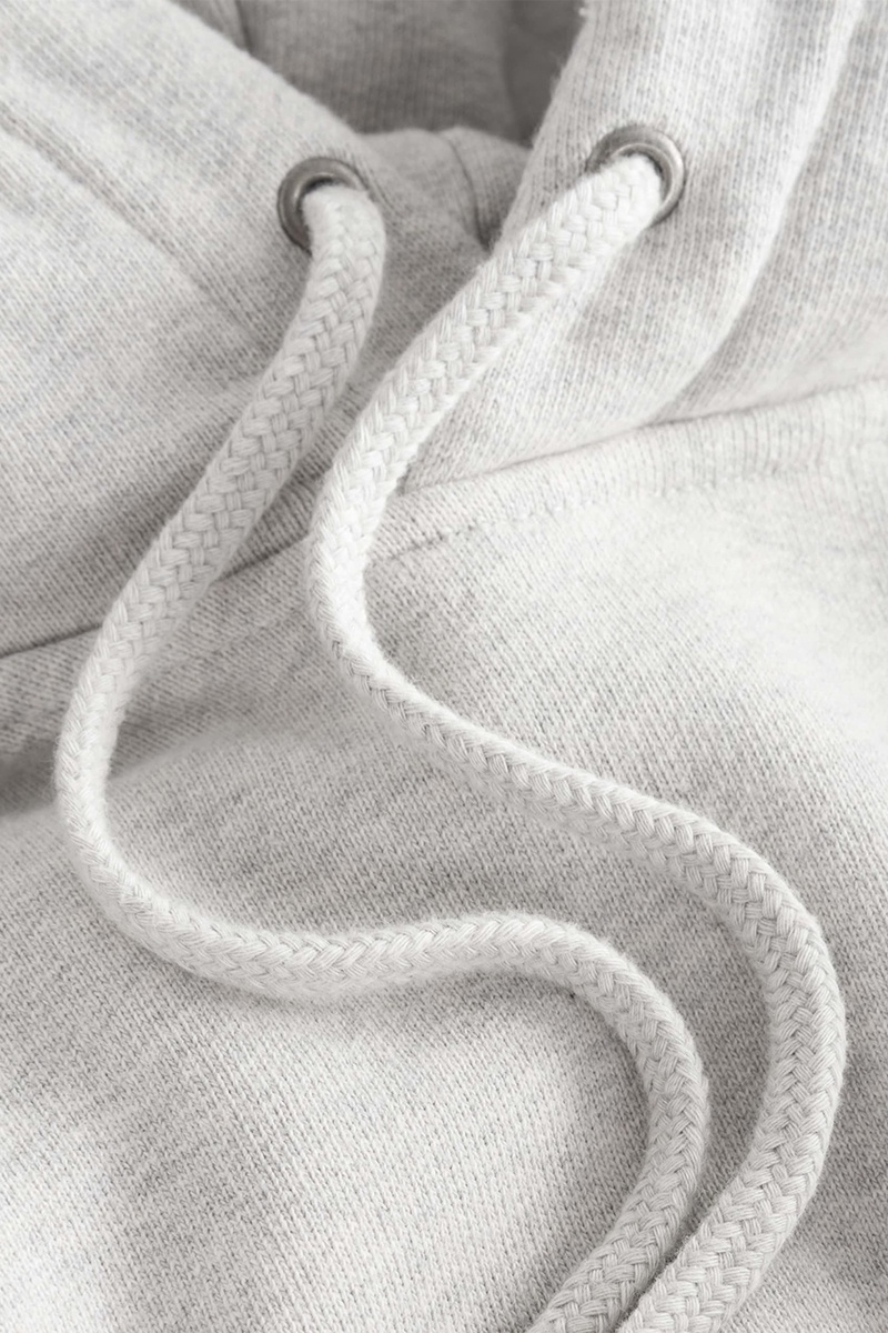 Han Kjobenhavn Distressed Diamond Logo Hoodie - Distressed Grey Melange