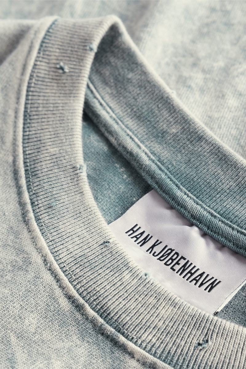 Han Kjobenhavn Distressed Tee - Distressed Grey Acid