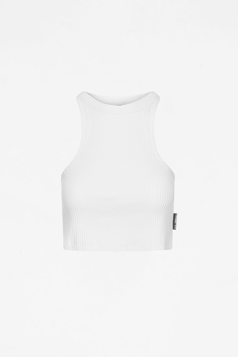 Han Kjobenhavn W Cropped Racer Top - Off White