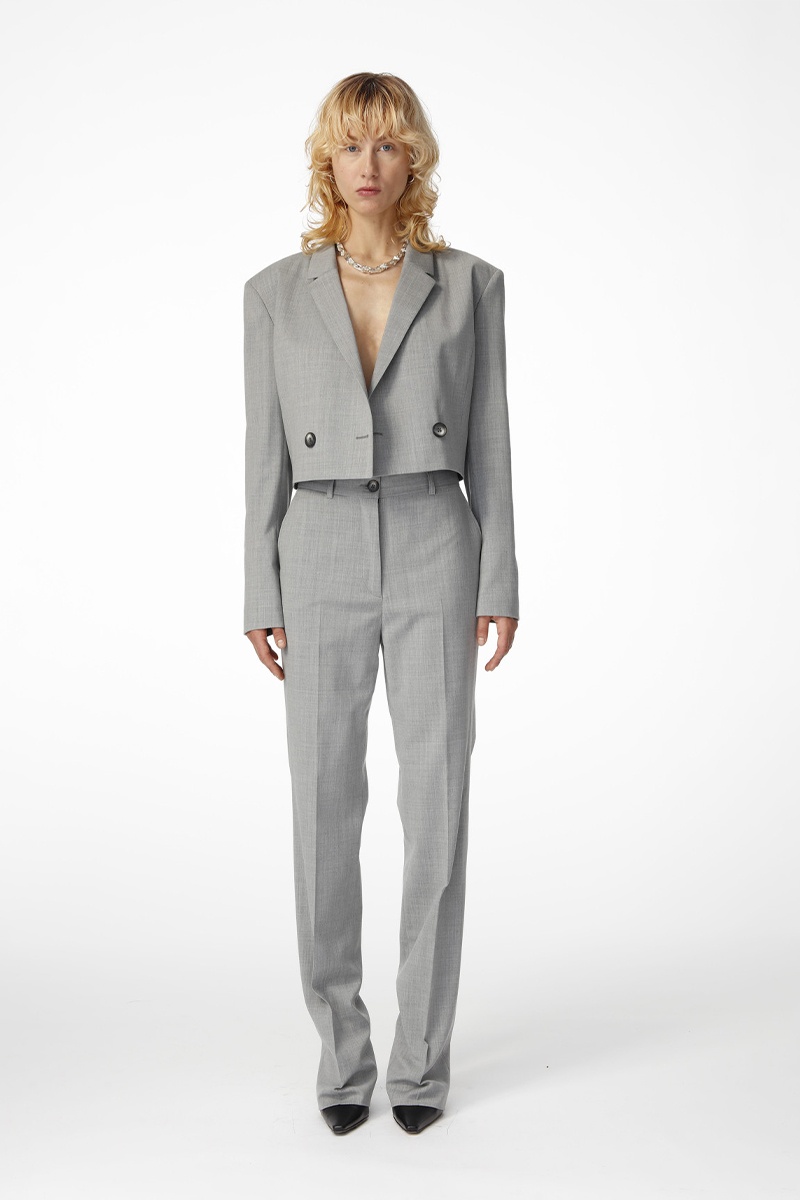 Han Kjobenhavn W High Rise Suit Pants - Grey