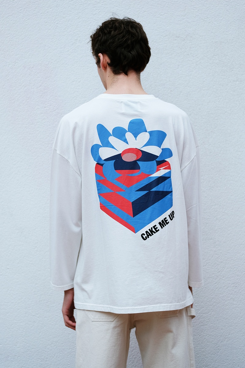 Henrik Vibskov Hello Cake  Big Tee - Ecru