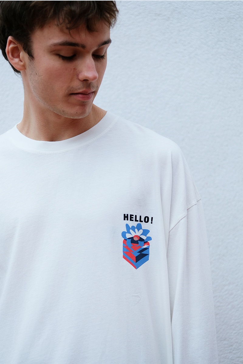 Henrik Vibskov Hello Cake  Big Tee - Ecru