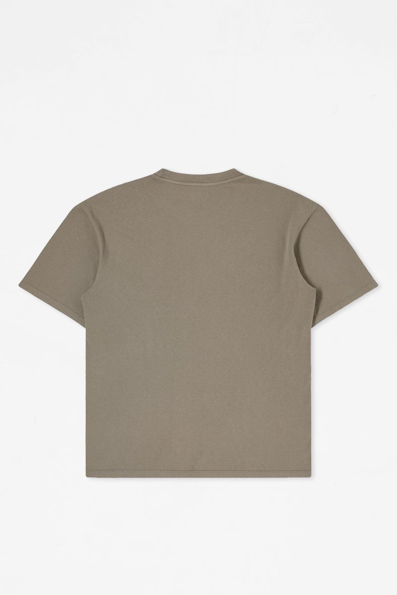 Edwin Katakana Embroidery Tee - Aloe