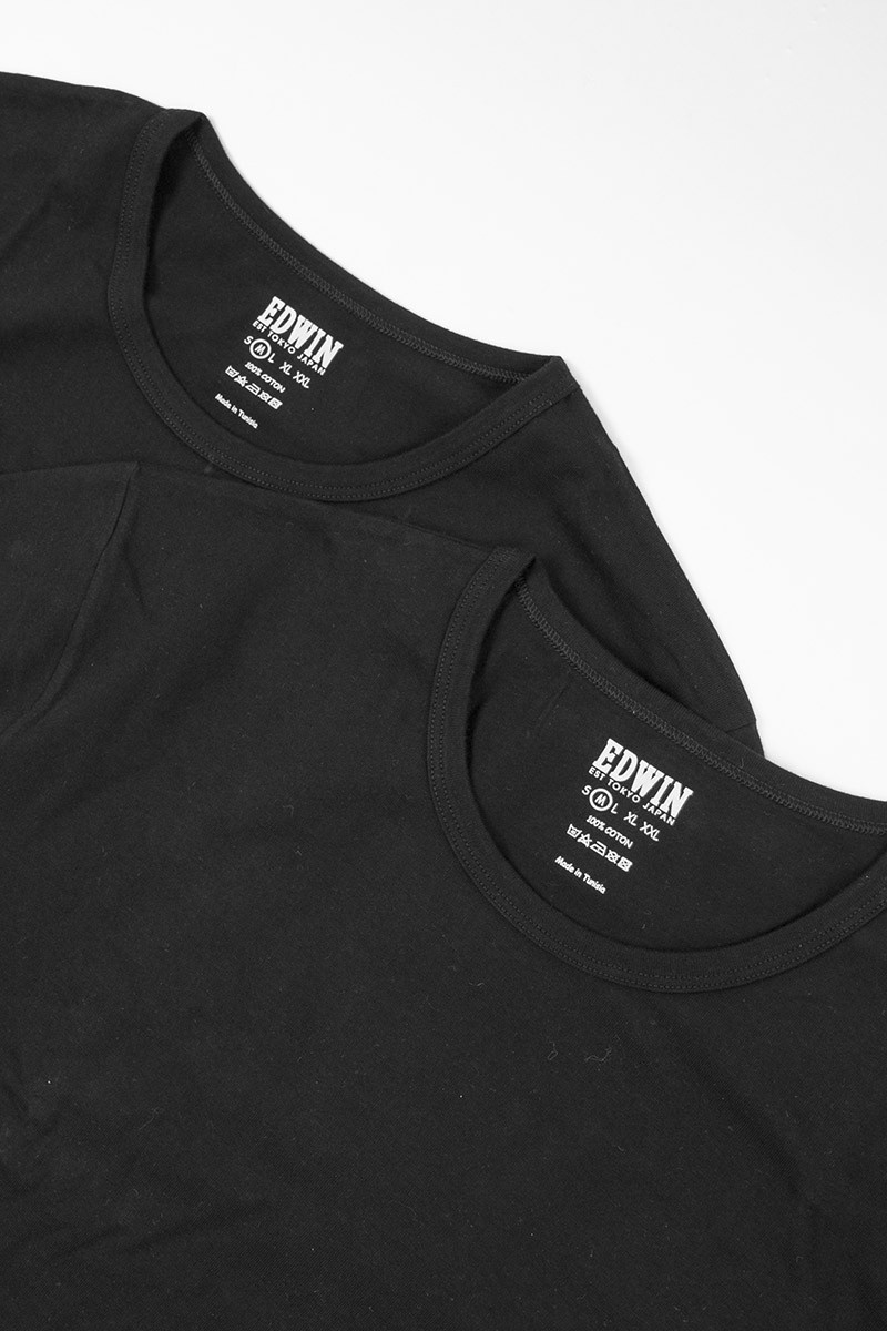 Edwin Double Pack Tee - Black