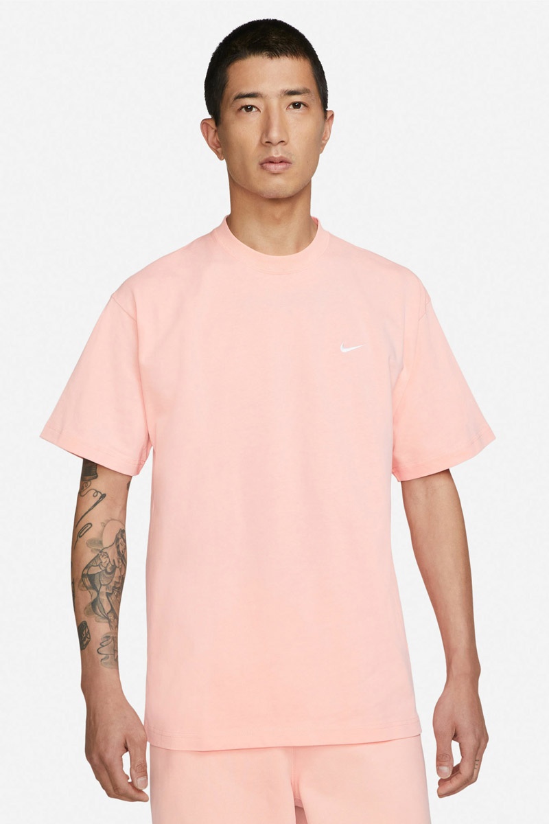 NikeLab Solo Swoosh Tee - Bleached Coral/White