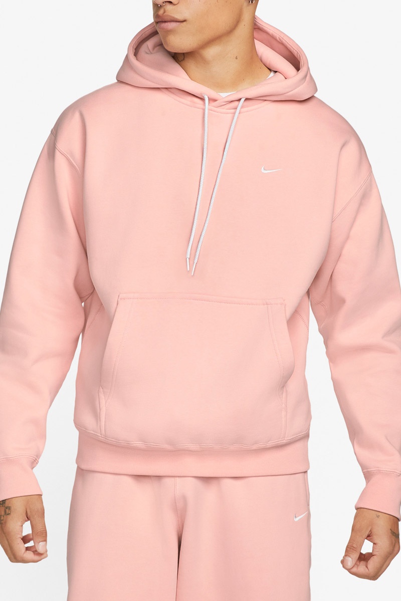 NikeLab Solo Swoosh Hoodie - Bleached Coral/White