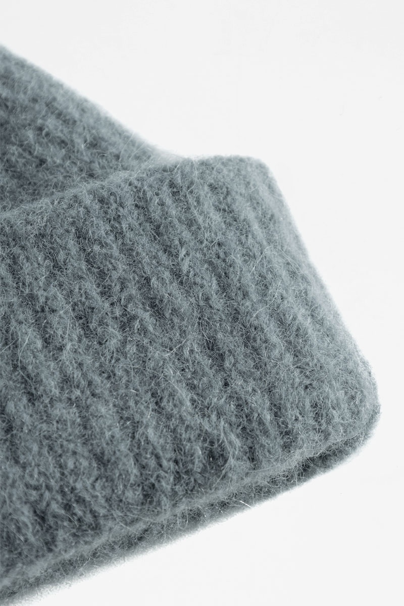 Norse Projects Alpaca Wool Short Beanie - Mouse Grey
